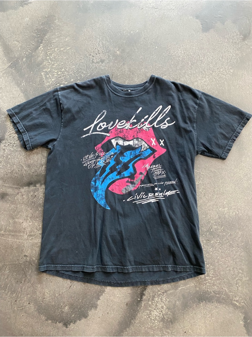 Civil Regime Love Kills Shirt The Rebel Youth 99x Vampires of Love Sz XL Men’s